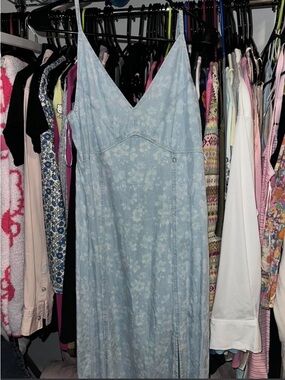 Guess Light Blue Denim Button-Up Shirt